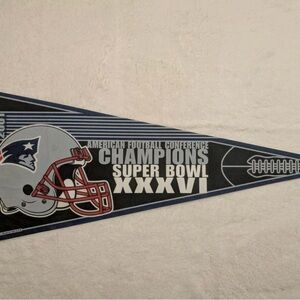 New England Patriots AFC Champions Super Bowl XXXVI 2021 Pennant NFL Football SB